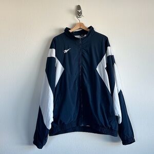 Vintage 90s Reebok Blue & White Windbreaker Sz XXL
